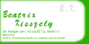 beatrix kisszely business card